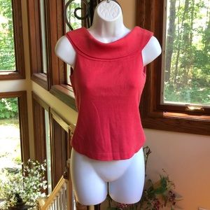 J. McLaughlin coral boatneck collar top